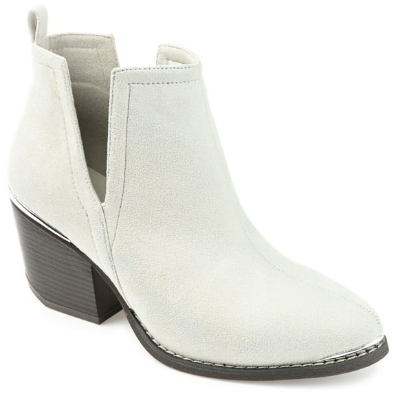 Journee Womens Issla Pull On Stacked Heel Booties, Widths Available