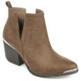 thumbnail image 1 of Journee Womens Issla Pull On Stacked Heel Booties, Widths Available, 1 of 10