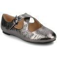 thumbnail image 1 of Journee Womens Ivanna Almond Toe Mary Jane Buckle Detail Comfort Flats, 1 of 9