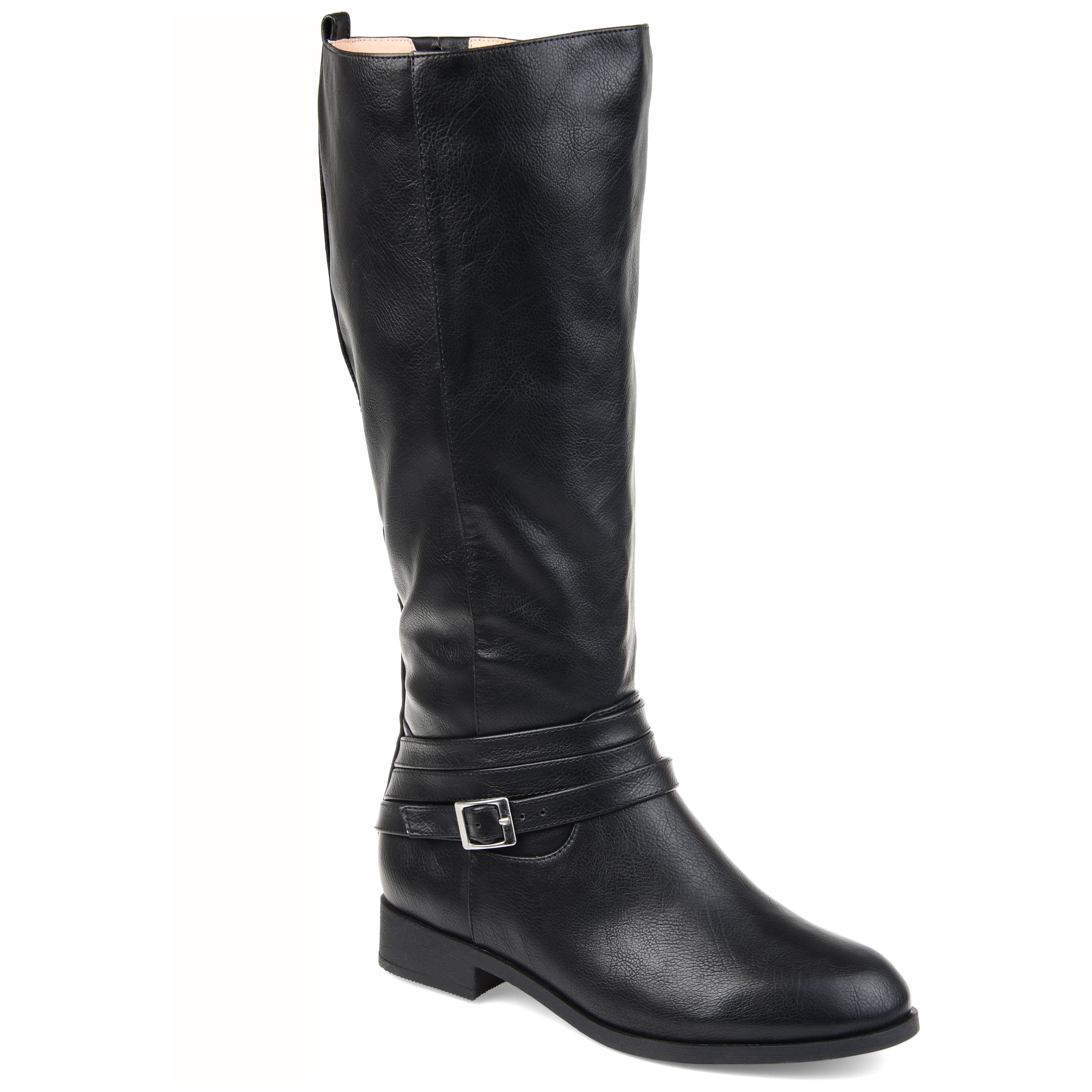 Journee Womens Ivie Stacked Heel Riding Boots, Calf Widths Available