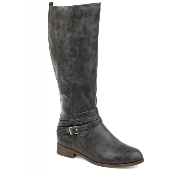 Journee Womens Ivie Stacked Heel Riding Boots, Calf Widths Available