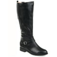 thumbnail image 1 of Journee Womens Ivie Wide Calf Stacked Heel Riding Boots, 1 of 10