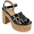 thumbnail image 1 of Journee Womens Jania Buckle Platform Sandals, 1 of 9