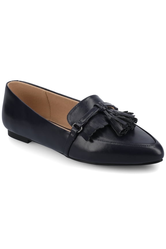Womens Jannah Pointed Toe Tassel Comfort Loafer Flats, Widths Available