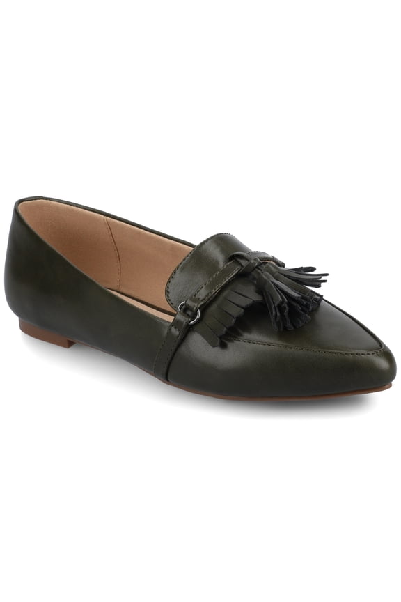 Womens Jannah Pointed Toe Tassel Comfort Loafer Flats, Widths Available