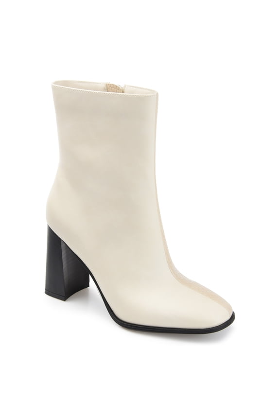 Womens January Inside Zip Stacked Heel Booties