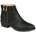 thumbnail image 1 of Journee Womens Jayda Inside Zip Stacked Heel Booties, 1 of 10