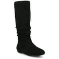 thumbnail image 1 of Journee Womens Jayne Wide Calf Round Toe Riding Boots, 1 of 9