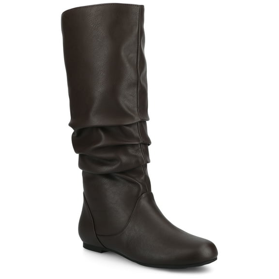 Journee Womens Jayne Extra Wide Calf Round Toe Riding Boots