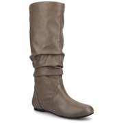 Journee Womens Jayne Extra Wide Calf Round Toe Riding Boots
