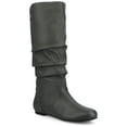thumbnail image 1 of Journee Womens Jayne Wide Calf Round Toe Riding Boots, 1 of 10