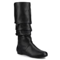 thumbnail image 1 of Journee Womens Jayne Wide Calf Round Toe Riding Boots, 1 of 10