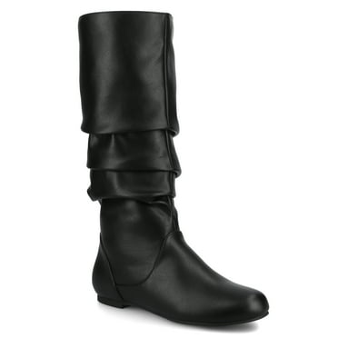 Journee Womens Jayne Wide Calf Round Toe Riding Boots