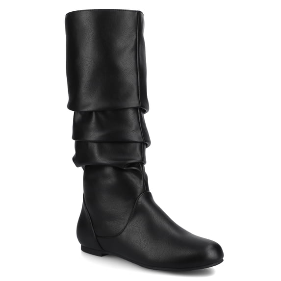 Journee Womens Jayne Wide Calf Round Toe Riding Boots
