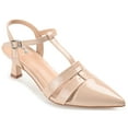 thumbnail image 1 of Journee Womens Jazlynn Buckle Kitten Heel Pointed Toe Pumps, Widths Available, 1 of 10