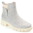 thumbnail image 1 of Journee Womens Jeeva Inside Zip Block Heel Booties, 1 of 10