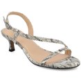thumbnail image 1 of Journee Womens Jemry Crossover Strap Kitten Heel Dress Sandals, 1 of 9
