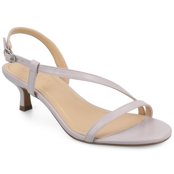 Journee Womens Jemry Crossover Strap Kitten Heel Dress Sandals