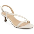 thumbnail image 1 of Journee Womens Jemry Crossover Strap Kitten Heel Dress Sandals, 1 of 10