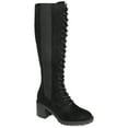 thumbnail image 1 of Journee Womens Jenicca Wide Calf Stacked Heel Knee High Boots, 1 of 10