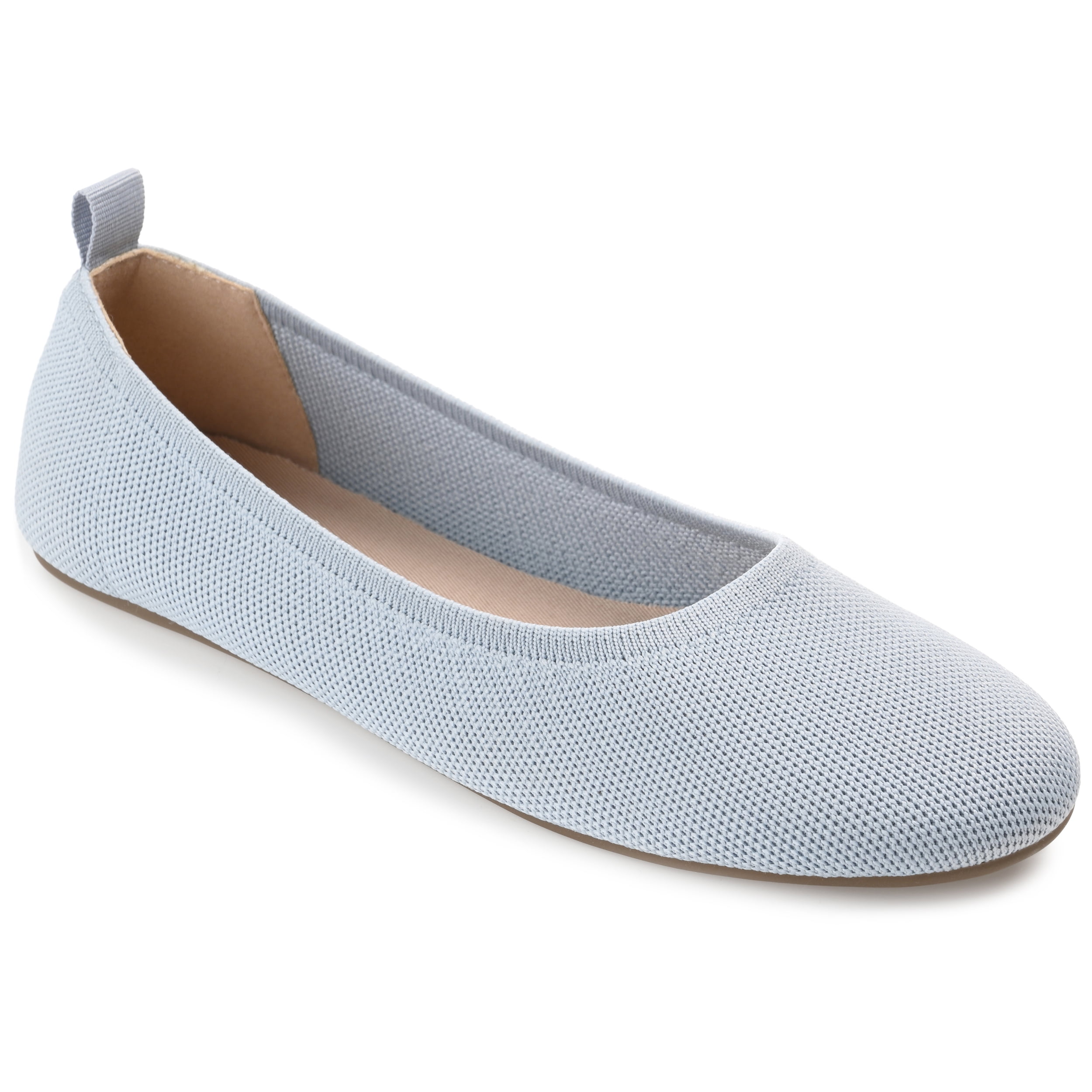 Journee Womens Jersie Knit Foldable Round Toe Slip On Dress Flats, Widths Available