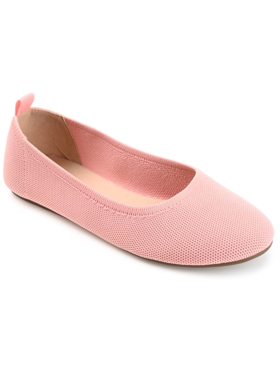 Womens Jersie Knit Foldable Round Toe Slip On Dress Flats, Widths Available