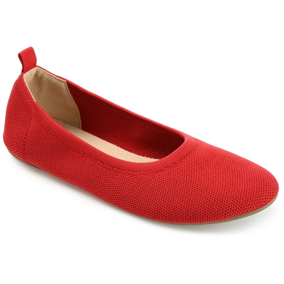 Journee Womens Jersie Knit Foldable Round Toe Slip On Dress Flats, Widths Available