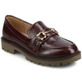 thumbnail image 1 of Journee Womens Jessamey Treaded Outsole Loafer, Widths Available, 1 of 9