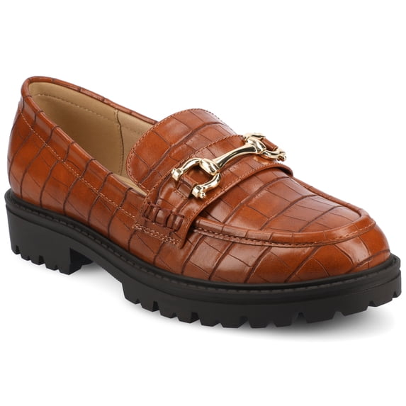 Journee Womens Jessamey Treaded Outsole Loafer, Widths Available