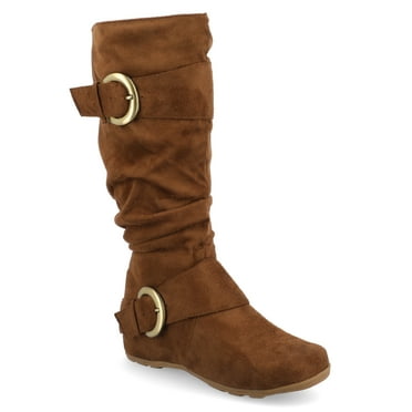 Journee Womens Jester-01 Hidden Wedge Riding Boots