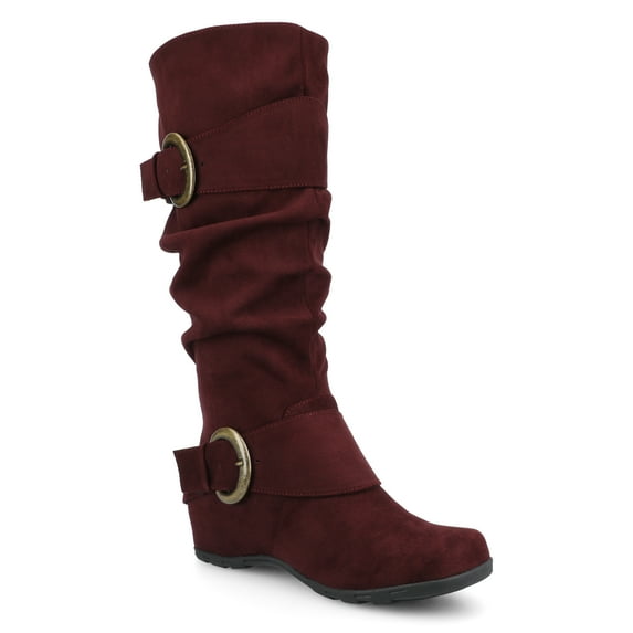 Journee Womens Jester-01 Hidden Wedge Riding Boots