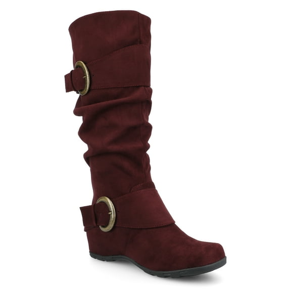 Journee Womens Jester-01 Hidden Wedge Riding Boots