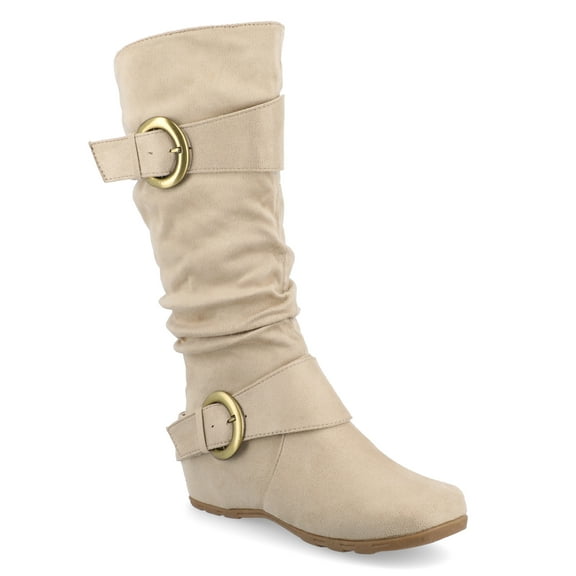 Journee Womens Jester-01 Hidden Wedge Riding Boots