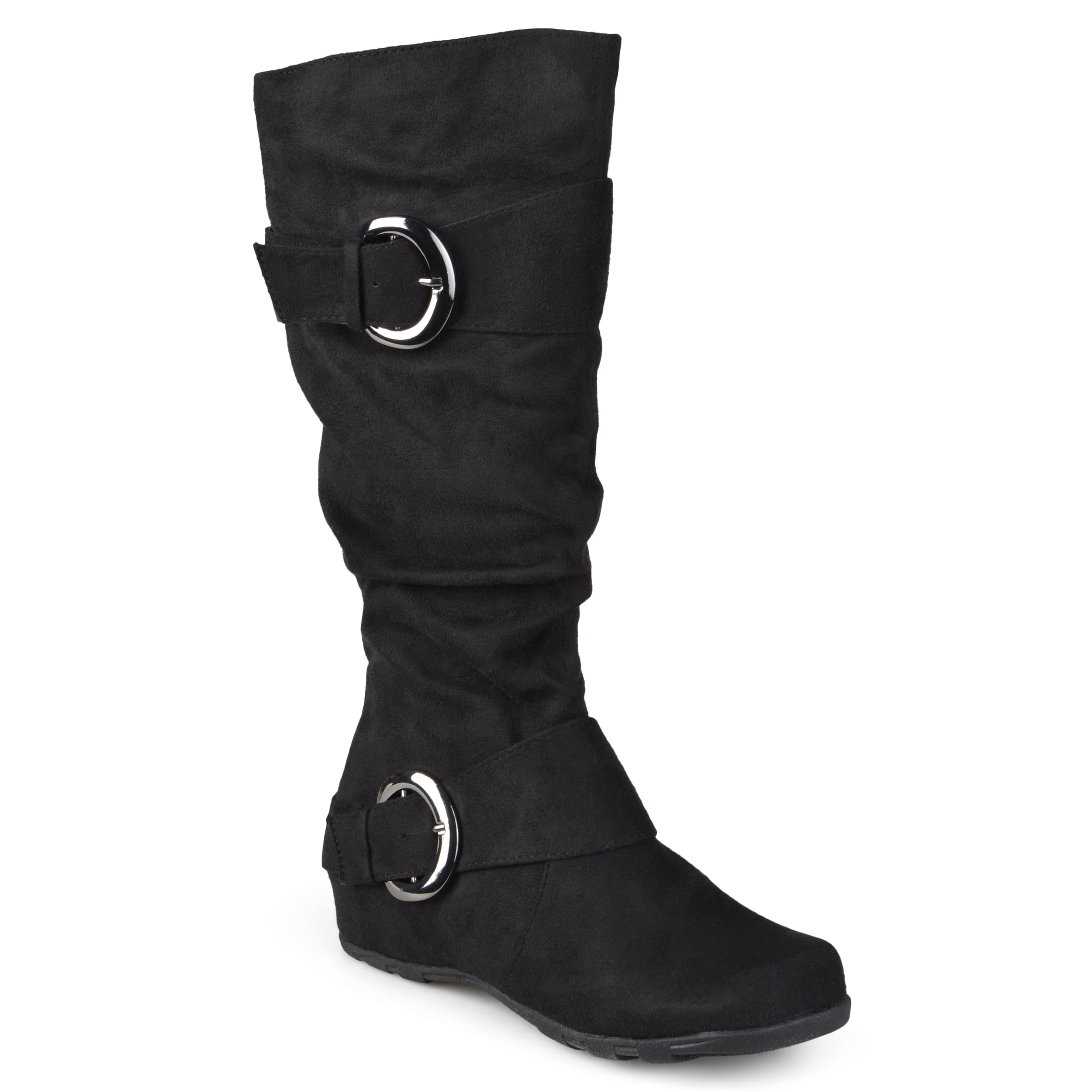 Journee Womens Jester-01 Wide Calf Hidden Wedge Riding Boots
