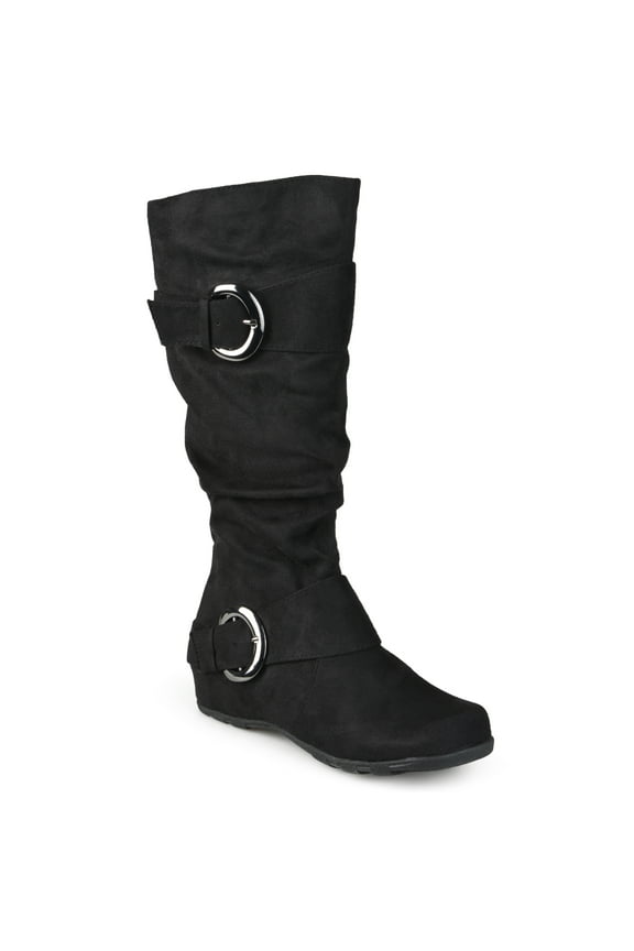 Womens Jester-01 Wide Calf Hidden Wedge Riding Boots