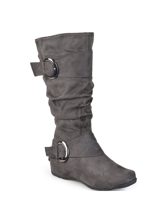 Womens Jester-01 Wide Calf Hidden Wedge Riding Boots