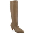 thumbnail image 1 of Journee Womens Jovey Pull On Almond Toe Boots, 1 of 10