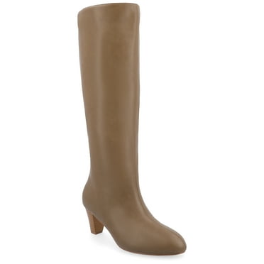 Journee Womens Jovey Pull On Almond Toe Boots