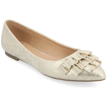 Journee Womens Judy Slip On Pointed Toe Ballet Flats, Widths Available