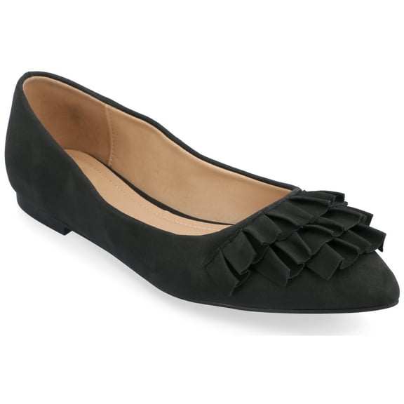 Journee Womens Judy Slip On Pointed Toe Ballet Flats, Widths Available