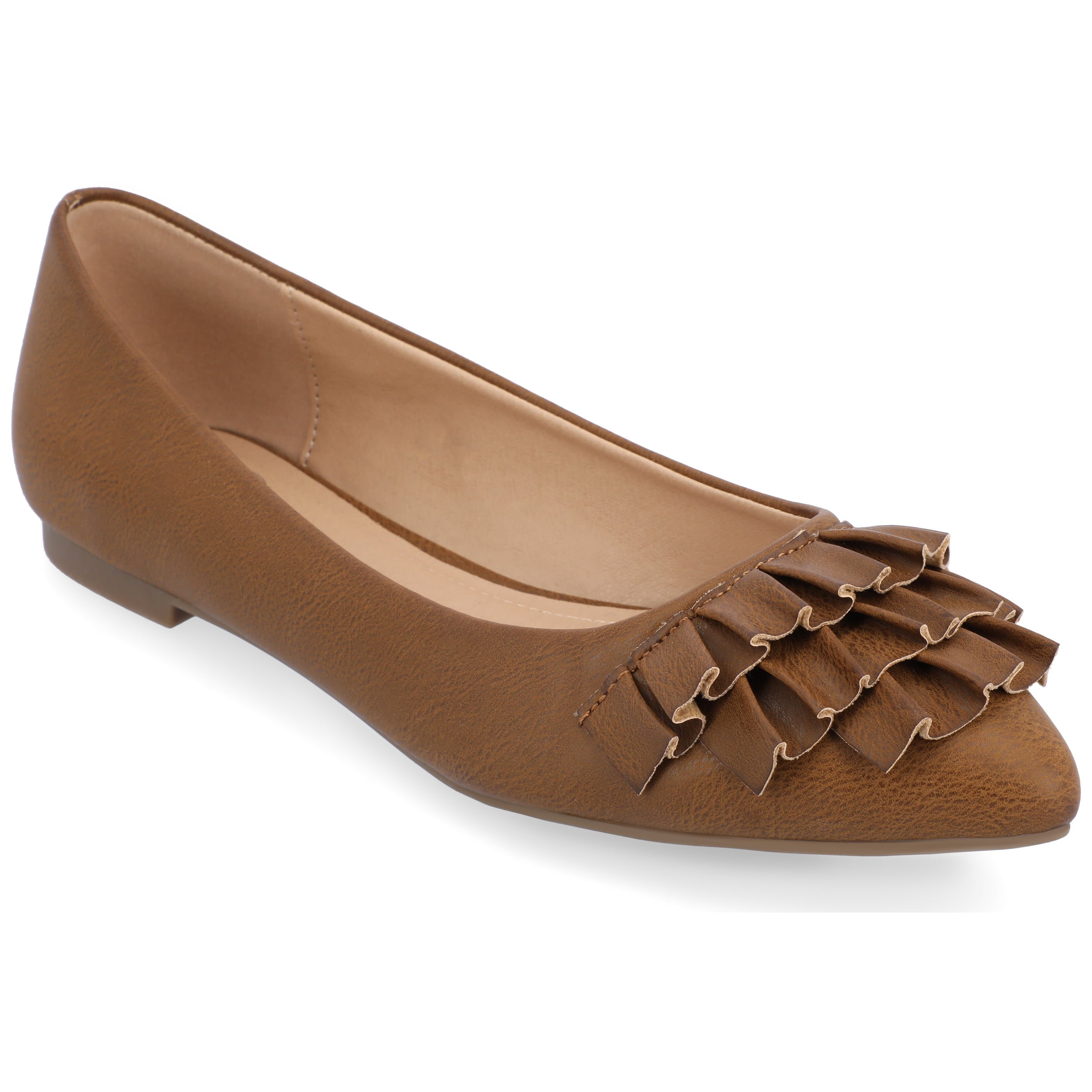 Journee Womens Judy Slip On Pointed Toe Ballet Flats, Widths Available
