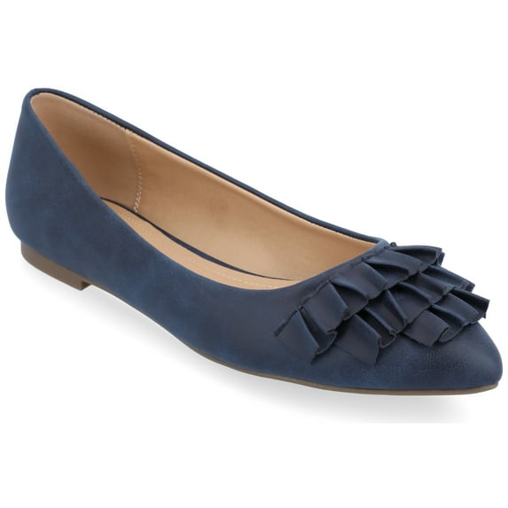 Journee Womens Judy Slip On Pointed Toe Ballet Flats, Widths Available