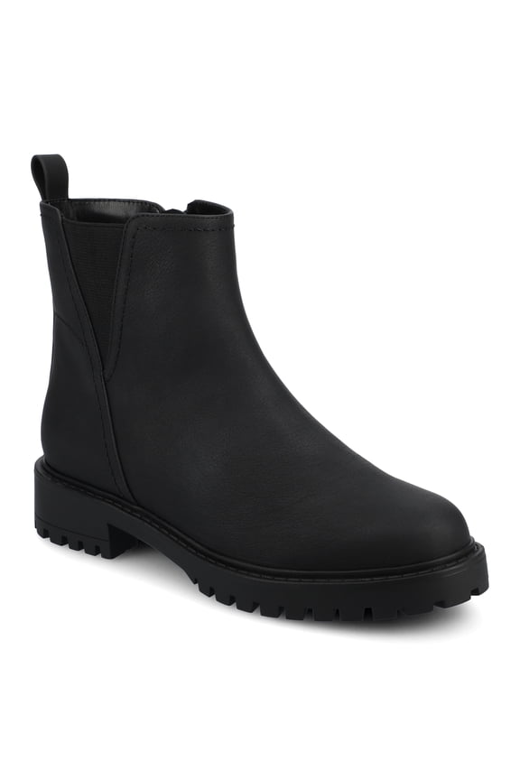 Womens Junnah Pull-on Round Toe Block Heel Casual Comfort Chelsea Boots, Widths Available