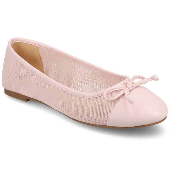 Journee Womens Kaiah Ballet Cap Toe Slip On Round Toe Dress Flats, Widths Available