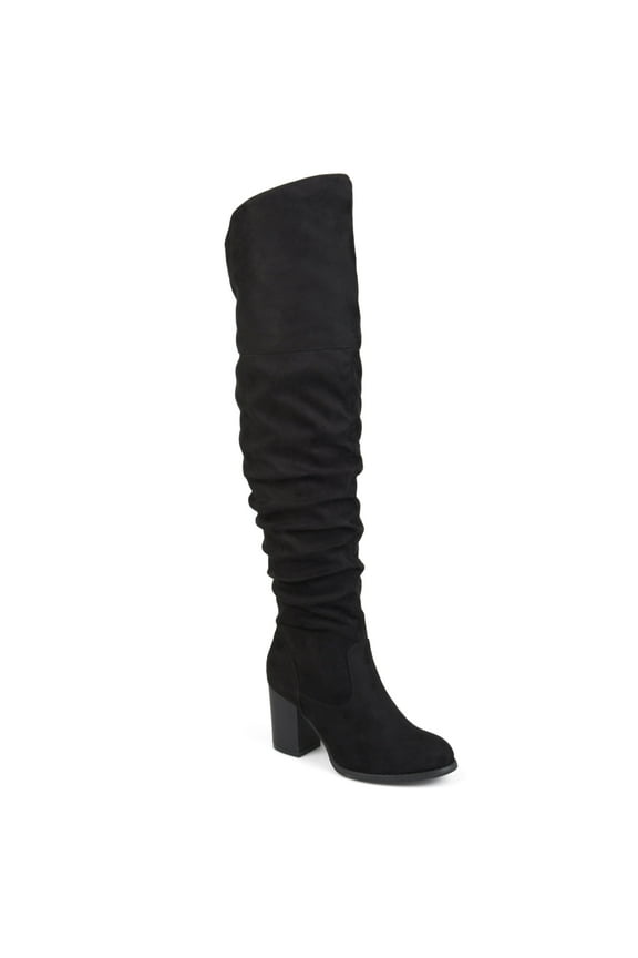 Womens Kaison Extra Wide Calf Stacked Heel Over The Knee Boots
