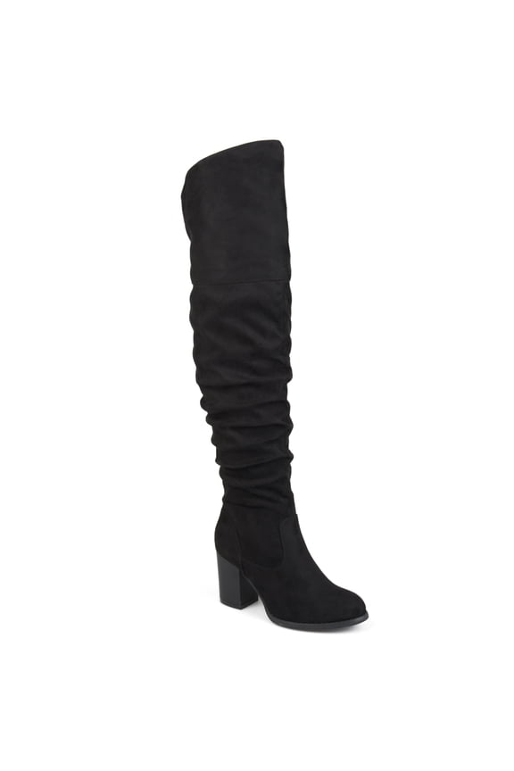 Womens Kaison Extra Wide Calf Stacked Heel Over The Knee Boots
