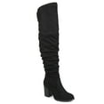thumbnail image 1 of Journee Womens Kaison Stacked Heel Over The Knee Boots, Widths Available, 1 of 10