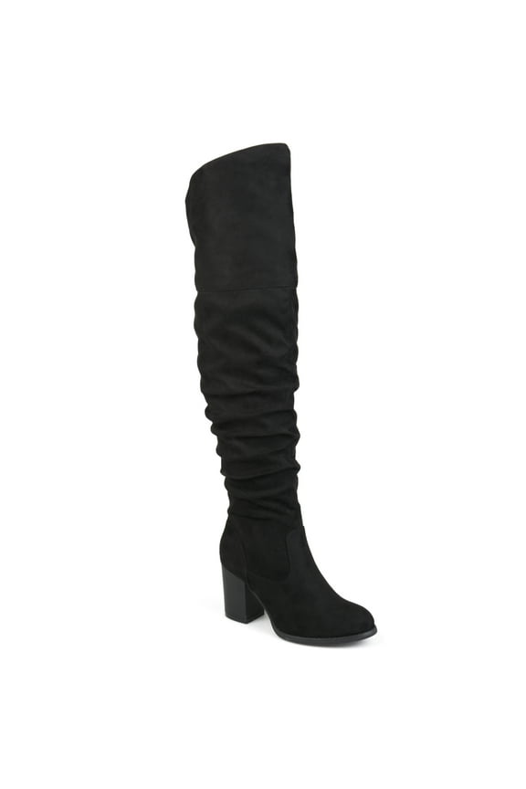 Womens Kaison Stacked Heel Over The Knee Boots, Widths Available