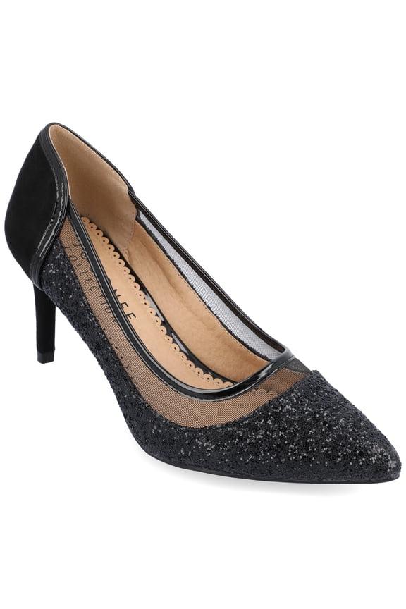 Womens Kalani Pointed Toe Mid Heel Pumps