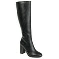 thumbnail image 1 of Journee Womens Karima Comfort System Wide Calf Stacked Heel Knee High Boots, 1 of 10